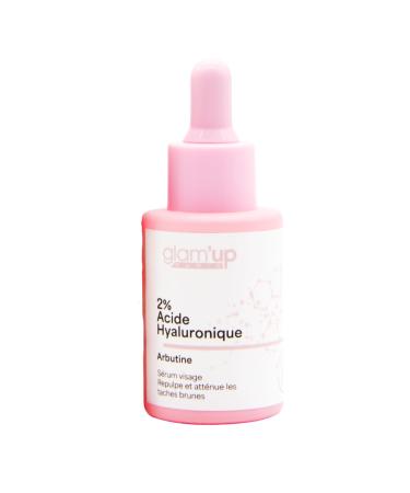 Glam Up Glam Up Paris - Plumping Face Serum - 2% Hyaluronic Acid - Arbutin - Moisturizing - Reduces Dark Spots - K-Beauty - 30 ml