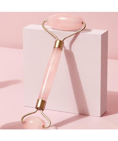 Zoe Ayla Rose Quartz Facial Roller - Essential Skin Care Tool for Women | Boost Blood Circulation & Improve Skin Tone | Perfect with Serum & Moisturizer - Buy Online on GoSupps.com