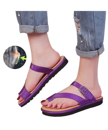 Creev women flip beach sandals for women summer PU leather slippers sales sandals casual hiking shoes clip-toe flip-flops non-slip outdoor shoes (37 EU) (36 EU)