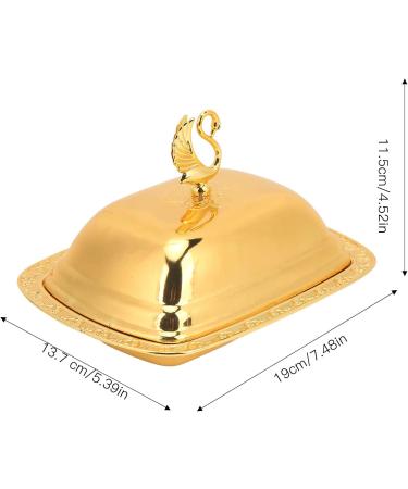 UHCPVHQQQ Golden Fruit Tray European Elegant Fruit Dish Snack Tray with Lid for Kitchen Tables Offices Living Rooms Buffets Weddings Bars Plates - Buy Online on GoSupps.com