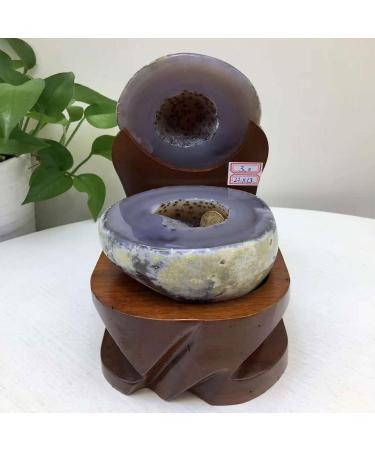 Natural Agate Crystal Cluster Quartz Geode Cornucopia Feng Shui Decorative Stone Natural Reiki Rock Used for Home D cor Collecting Meditation(appro.6.5lbs) - Buy Online on GoSupps.com