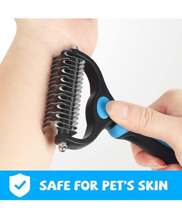 Vigime Long Hair Dog Brush & Cat Brush - Subfell Brush for Dogs & Cats Removes Tangles & Short Hair (Blue) - Buy Online on GoSupps.com