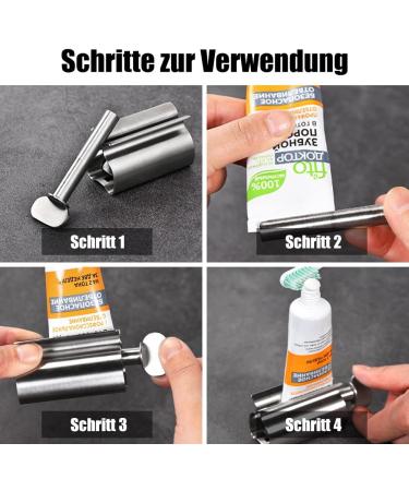Tube Press 2-er Set | Stainless Steel Tube Squeezer for Toothpaste Lotions & Creams | Large & Small Sizes - Buy Online on GoSupps.com