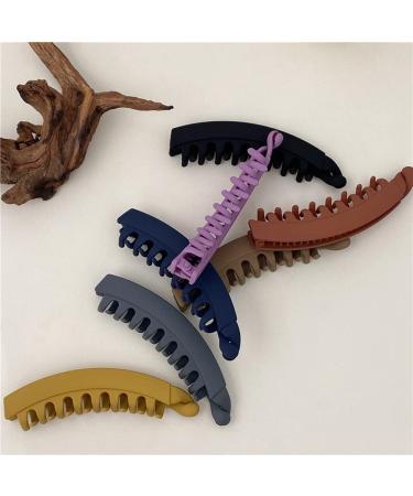 Hair Clips Solid Color Frosted Banana Clip Fashion Ponytail Holder Hair Clips Hairpins Barrettes Women's Hair Accessories Blue Hair Clips (Size : Navy blue) - Buy Online on GoSupps.com