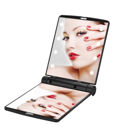 YUSONG Makeup Mirror  Compact Mirror Travel Folding with Lights  Portable Handheld Mini Pocket for Purse Size Mirrors Women (Black) Grey - Buy Online on GoSupps.com