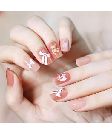 Bows Nail Charms 2 Boxes Cute Resin 3D Flower Bear Heart Bow Nail Art Charms Gems Nail Pearls Bow Tie Bowknot Nail Jewelry Supplies for DIY Crafts Nail Art Design Decorations (A) - Buy Online on GoSupps.com