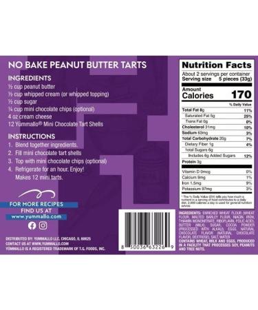 Yummallo Mini Chocolate Tart Shells 12 Count - Buy Online on GoSupps.com