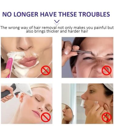 QFFYFZAL Coconut Oil Facial Hair Removal Cream Gentle Body Hair Remover Cream Fast Painless Soothing Depilatory for Sensitive Skin 2pcs - Buy Online on GoSupps.com