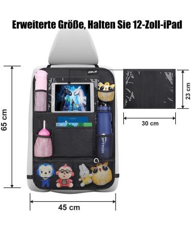 Ezilif Backrest Protection for Car - Waterproof 600D Oxford Seat Organizer for Kids with iPad Holder & Kick-Mat - Best Car Seat Protection - Buy Online on GoSupps.com