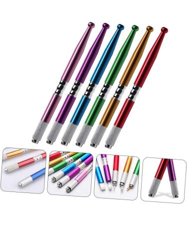 Balacoo Stainless Steel 6pcs Manual for Supplies Steel Embroidered Permanent Pens Pencil Pen Stainless Makeup Professional - Buy Online on GoSupps.com