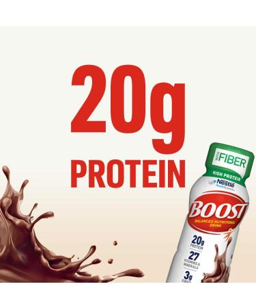 BOOST High Protein Fiber Nutritional Drink Rich Chocolate 8 fl oz Bottle - 24 Pack - Buy Online on GoSupps.com