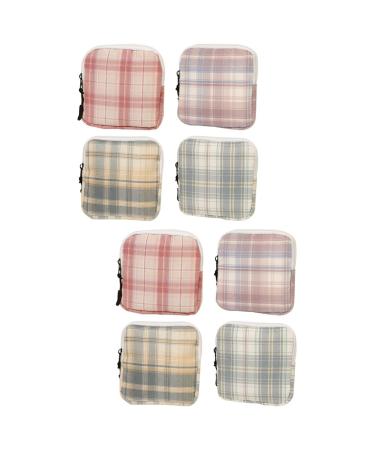 Mobestech 8 STK mini storage pocket female product organizer menstrual bag for on the go shaving bag bags for tampone inlays Miss cotton bathroom bag square