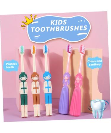 Angoily 4-Piece Mini Disposable Children's Toothbrush Set with Toothpaste & Travel Case - Soft Filament for Gentle Care - Buy Online on GoSupps.com
