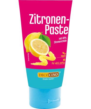 Decocino lemon paste 50g vegan natural aroma paste with grated lemon peels - for baking for cake creams toppings and desserts lemon