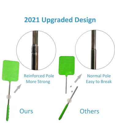Dr. Dakota 4Pcs Telescopic Fly Swatters - Heavy Duty Retractable Manual Swatter, Premium Extendable Design - Pack of 3 Assorted Colors - Buy Online on GoSupps.com