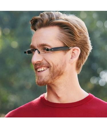 GHARAZ Foldable Mini Reading Glasses for Men & Women - Portable Presbyopia Glasses (2.0+) - Stylish Black Design - Buy Online on GoSupps.com