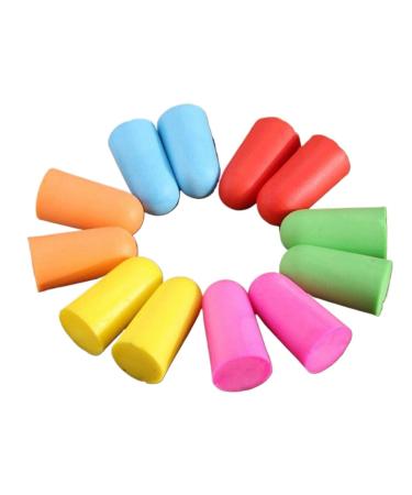 10 Pairs Comfort Earplug Noise Reduction Foam Soft Ear Plugs Noise Reduction Earplugs Protective for Sleep Color Random Delivery