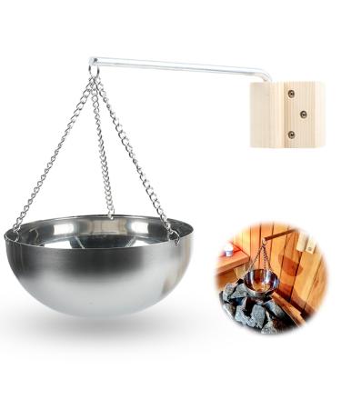 Palwin aroma bowl sauna 12cm sauna bowl stainless steel sauna herb bowl sauna accessories sauna evaporator shell hanging for spa bowl cup of oil bowl sauna room accessories