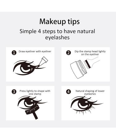 Lower Lash Stamp 2 In 1 Eyeliner Stamp Lower Lash Stamp With Ink Waterproof Lower Eyelashes Extensions Stamps And Eye Liner Reusable Quick Eye Makeup Tool For Makeup Beginner brown - Buy Online on GoSupps.com