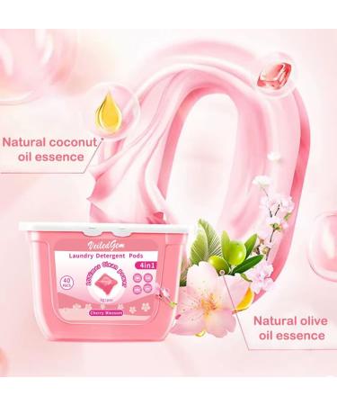 Buy Laundry Detergent Pods - 4 in 1 Concentrated Liquid Pacs - Cherry Blossom Scent (120 Pacs) - Global Shipping Available - Buy Online on GoSupps.com
