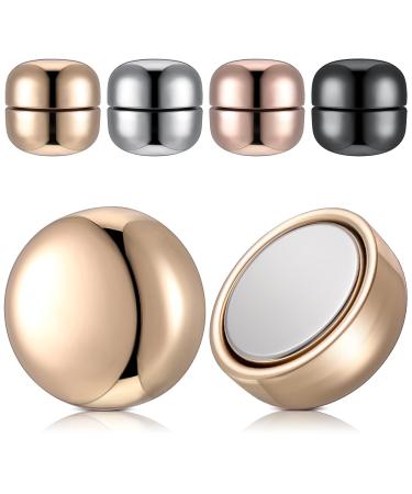 Hijab Magnetic Pins Strongest Commercial Strength Hijab Pins for Women Clothing Magnets for Muslim Scarf Multi-Use Round Clip (Silver  Gold  Rose Gold  Black 4 Pieces) Silver  Gold  Rose Gold  Black 4