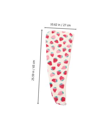 FRCOLOR Strawberry Dry Hair Cap - Fast Drying Microfiber Shower Towel for Women - Cute Absorbent Coral Fleece Head Wrap - Buy Online on GoSupps.com