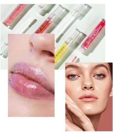 HADAVAKA Moisturizing Lip Oil Fruit Lip Gloss Plumper Clear Lip Oil Fruit Liquid Lip Oil Replenishes Water Hydrates Lip Glaze NonSticky Liquid Lipstick Can Keep Your Lips Plumper - Buy Online on GoSupps.com