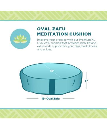 Bean Products Zafu Meditation Cushion XL - Handcrafted in the USA with Organic Buckwheat - Removable Cover - 10oz Cotton Canvas - 14x18 - Buy Online on GoSupps.com