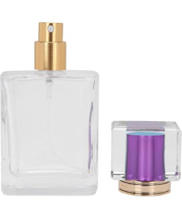 Glass Perfume Bottle Refillable Perfume Atomizer Dispenser Liquid Makeup Container 50ml (Purple) - Buy Online on GoSupps.com