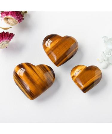 1pc Natural Yellow Tiger Eye Stone Crystal Crafts Heart Shaped Carved Stone Love Gemstone Decor Gift QINTINYIN Home Goods (Color : Tiger Eye Size : 5-6cm) 5-6cm Tiger Eye - Buy Online on GoSupps.com