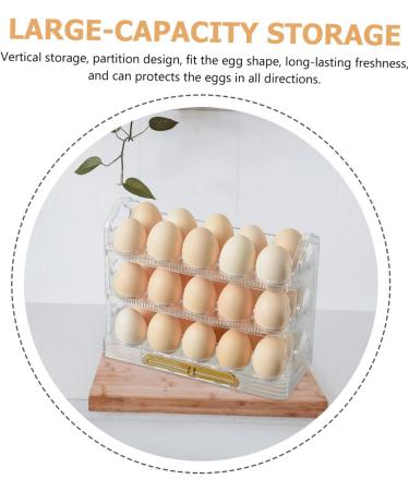 Healeved Container Holder Storage Fridge Tray Refrigerator Flipped Preservation Shop Household Home Transparent 25.5X20X10CM - Buy Online on GoSupps.com