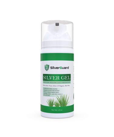 SilverGuard Colloidal Silver Gel | Skin Care Healing Aid & Protectant | Wound Care | Eczema Treatment | Burn Ointment | Bug Bite Itch Relief | 3.38 oz