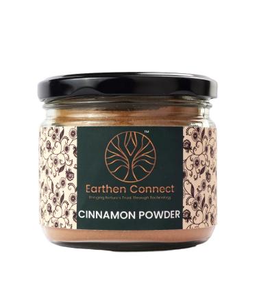 Earthen Connect Premium Grade Cinnamon Powder 150g Richly Aromatic & Finely Ground Traceable Unprocessed & Dalchini No Additives Glass Bottle