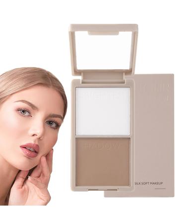 Pressed Powder Bronzer | Delicate Face Bronzer Makeup Contour Palette Lightweight Contouring & Highlighting Makeup Pressed Powder Shimmer Bronzer for Women and Girls Contour Powder Group a