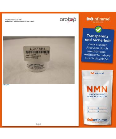 Infinime NMN 30G - Pure Nicotinamide Mononucleotide Powder | 99.8% Certified Purity | Lab Tested in Germany | Pet-Friendly for Dogs & Cats - Buy Online on GoSupps.com