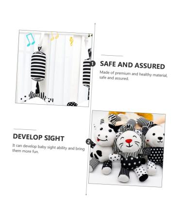 Buy Toyvian Black and White Newborn Toy - Adorable Rattle with Animal Motifs & Bed Bell for Babies - Buy Online on GoSupps.com
