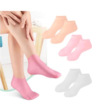 3 Pairs Silicone Socks Moisturizing Socks Soft Gel Socks Spa Pedicure Socks Silicone Moisturizing Socks for Dry Cracked Rough Feet Skin Foot Spa Gel Silicone Socks for Women Men Dry Cracking Skin - Buy Online on GoSupps.com