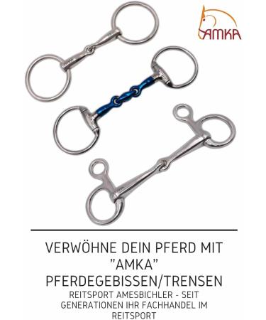 AMKA Double Jointed Argentan Full Cheek Snaffle Bit 16mm - Premium Equestrian Gear for International Shipping - Buy Online on GoSupps.com