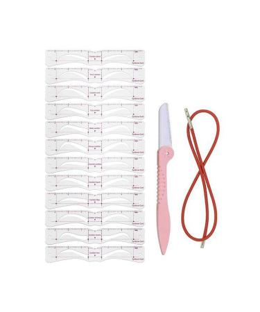Eyebrow Stencil 12 Styles Reusable Eyebrow Shaper Kit with 1 Straps and 1 and Trimmer E Eyebrows for Grooming Drawing