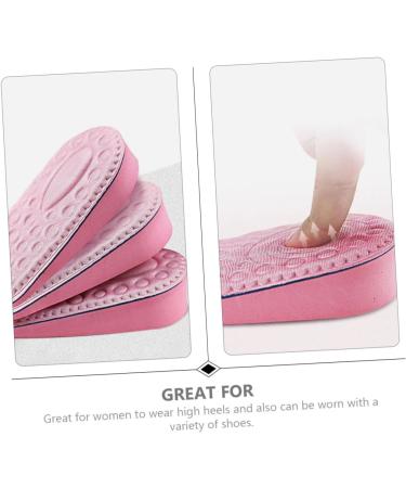 GLEAVI Invisible Heel Lift Insoles for Women - 4 Pairs Breathable Shoe Inserts - Soft Pink Heightening Half Pads for Canvas Shoes (12.5x6x3.5CM - Buy Online on GoSupps.com