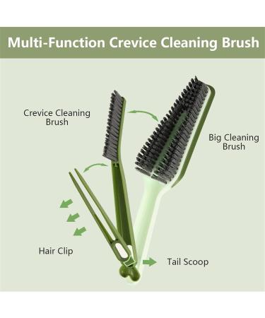 4 in 1 Crevice Cleaning Brush Hard Bristle Crevice Cleaning Brush Multifunctional Gap Cleaning Scrub Brush for Household Kitchen Bathroom 2pcs Green - Buy Online on GoSupps.com