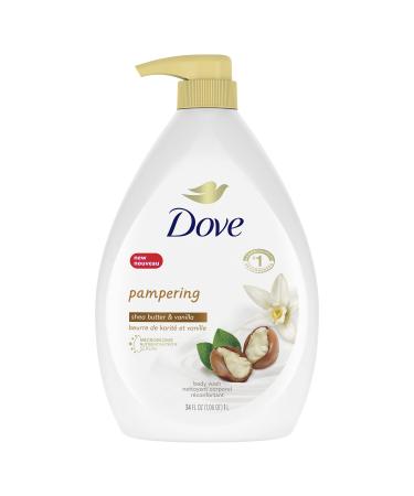 Dove Purely Pampering Body Wash with Pump for Dry Skin Shea Butter with Warm Vanilla Cleanser That Effectively Washes Away Bacteria While Nourishing Your Skin 34 oz Shea 34 Fl Oz (Pack of 1) - Buy Online on GoSupps.com
