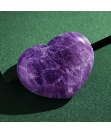 XIANNVXI 45mm 1.8 Amethyst Healing Crystals Heart Stones - 100% Natural Gemstones, Reiki Crystal Gifts - Buy Online on GoSupps.com