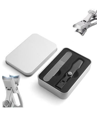 Toenail Clippers for Seniors with Catcher Ultra Sharp Sturdy Fingernail and Toenail Clipper Cutters Professional Extra Large Heavy Duty Toe Nail Clippers Stainless Steel (Color : Black)