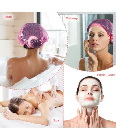 Shintop Disposable Shower Caps for Women - 100 Pack Individually Wrapped Hair Caps - Large Elastic Bath Cap for Home, Hotel, Salon & Spa - Pink - Buy Online on GoSupps.com