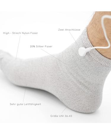 Lemala Electrode Socks with Silver Fibers | Stretchable & High Conductivity - Perfect for Healy | International Shipping - Buy Online on GoSupps.com