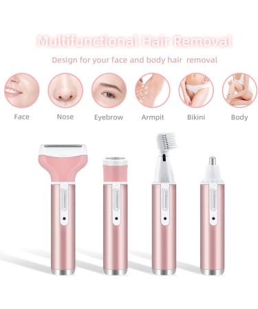 Mcbazel Cordless Electric Lady Shaver 4 in 1 USB Rechargeable Hair Remover - Pink - Buy Online on GoSupps.com