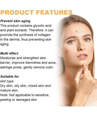 Glycolic Acid Toning Solution Glycolic Sour 7% Toner Glycolic Acid 7% Lotion Acid 7% Toning Resurfacing Solution Aloe Facial Toner Hydrating Face Serum Skincare Hyaluronic Acid Serum 100ML - Buy Online on GoSupps.com