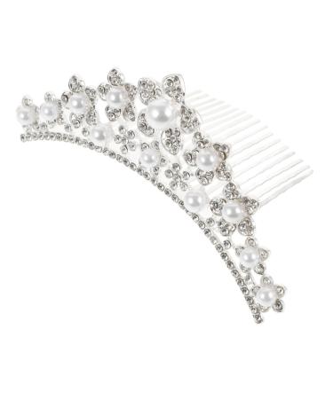 Ipetboom Pearl Hair Bands for Womens Hair Bridesmaid Hair Tie Crystal Hair Accessories Hair Combs for Women Rhinestone Jewelry Wedding Hair Clip Kids Tiara Headband Crown Women's