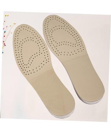 FOMIYES Heel Lift Inserts - Elevator Insoles for Height Increase | Leather Shoe Inserts | Size 9 Beige - Buy Online on GoSupps.com